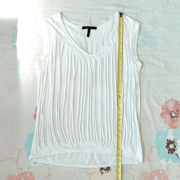 BCBGMAXAZRIA fringe white top - Picture 12 of 15